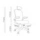 SILLA Q-CONNECT ERGONOMICA PAL ERMO MALLA BASE NYLON ALT MAX 1300 ANC 610 PROF 600 RUEDAS PREMIUM COLOR BLANCO NEGRO