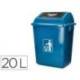 PAPELERA CONTENEDOR Q-CONNECT PLASTICO CON TAPA DE BALANCIN 20 LITROS 340X240X450 MM AZUL