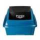 PAPELERA CONTENEDOR Q-CONNECT PLASTICO CON TAPA DE BALANCIN 20 LITROS 340X240X450 MM AZUL