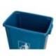 PAPELERA CONTENEDOR Q-CONNECT PLASTICO CON TAPA DE BALANCIN 20 LITROS 340X240X450 MM AZUL