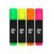 ROTULADOR LIDERPAPEL ECOUSE FLUORESCENTE FABRICADO CON 68% PLASTICO RECICLADO CAJA DE 4 UNIDADES COLORES SURTIDOS