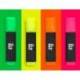 ROTULADOR LIDERPAPEL ECOUSE FLUORESCENTE FABRICADO CON 68% PLASTICO RECICLADO CAJA DE 4 UNIDADES COLORES SURTIDOS