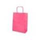 BOLSA PAPEL Q-CONNECT CELULOSA ROSA L CON ASA RETORCIDA 320X400X14 MM