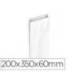 SOBRE PAPEL BASIKA CELULOSA BLANCO CON FUELLE M 200X350X60 MM PAQUETE DE 25 UNIDADES