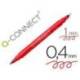 ROTULADOR Q-CONNECT MARCADOR PERMANENTE DOBLE PUNTA COLOR ROJO 0,4 MM Y 1 MM
