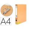 CARPETA DE 2 ANILLAS 25 MM MIXTAS LIDERPAPEL DIN A4 COLOR NARANJA CARTON FORRADO