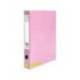 CARPETA DE 2 ANILLAS 25 MM MIXTAS LIDERPAPEL DIN A4 COLOR ROSA CARTON FORRADO