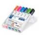 ROTULADOR STAEDTLER LUMOCOLOR 351 PARA PIZARRA BLANCA PUNTA REDONDA 2 MM RECARGABLE ESTUCHE 6 UNIDADES COLORES