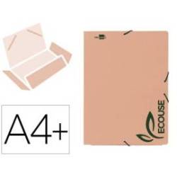 CARPETA LIDERPAPEL GOMAS DIN A4+ COLOR KRAFT MARRON CARTULINA