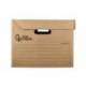 CAJON CONTENEDOR LIDERPAPEL CARTON MANUAL PARA 3 CAJAS ARCHIVO DEF. FOLIO / 3 ARCHIVADORES A-Z 387X333X260MM