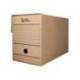 CAJA ARCHIVO DEFINITIVO LIDERPAPEL FOLIO DOBLE ANCHO CARTON RECICLADO 400G/M2 LOMO 200 MM KRAFT 367X200X251 MM