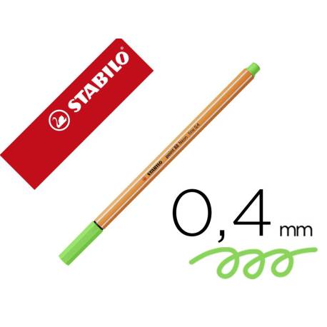 Rotulador Stabilo point 88/033 verde neon