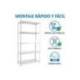 ESTANTERIA METALICA SIMONRACK ADVANTAGE MINI 5/400 COLOR BLANCO 5 ESTANTES 75 KG POR ESTANTE 180X80X40 CM
