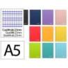 CUADERNO ESPIRAL LIDERPAPEL DIN A5 WITTY TAPA DURA 80H 90GR PAUTA ESTRECHA 2,5MM CONMARGEN COLORES SURTIDOS