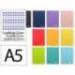CUADERNO ESPIRAL LIDERPAPEL DIN A5 WITTY TAPA DURA 80H 90GR PAUTA ESTRECHA 2,5MM CONMARGEN COLORES SURTIDOS