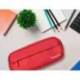 ESTUCHE PORTATODO LIDERPAPEL CLASSIC OVALADO 2 CREMALLERAS CON BOLSILLO DELANTERO 210X90MM ROJO