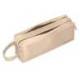 ESTUCHE PORTATODO LIDERPAPEL CLASSIC RECTANGULAR CON ASA 2 CREMALLERAS 210 X80MM CREMA