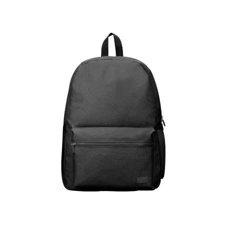MOCHILA ESCOLAR LIDERPAPEL BOLSILLO LATERAL ELASTICO COLOR NEGRO 400X125X300