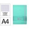 CUADERNO CON GOMILLA ANTARTIK NOTES TAPA DURA A4 HOJAS CUADRICULA ROSA Y TURQUESA 100 HOJAS 80 GR FSC