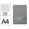 CUADERNO CON GOMILLA ANTARTIK NOTES TAPA DURA A4 HOJAS CUADRICULA GRIS Y TURQUESA 100 HOJAS 80 GR FSC