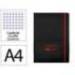 CUADERNO CON GOMILLA ANTARTIK NOTES TAPA DURA A4 HOJAS CUADRICULA NEGRO Y ROJO 100 HOJAS 80 GR FSC