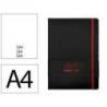 CUADERNO CON GOMILLA ANTARTIK NOTES TAPA DURA A4 HOJAS LISAS NEGRO Y ROJO 100 HOJAS 80 GR FSC