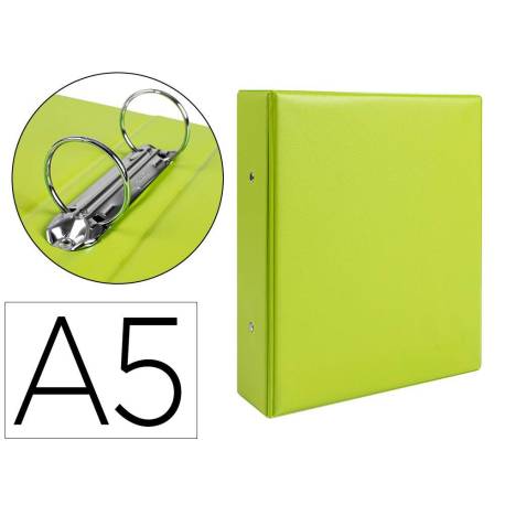 Carpeta 2 Anillas Liderpapel A5 Color Verde 40 mm