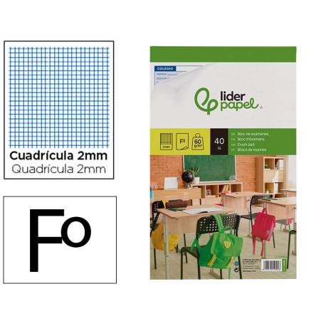 Bloc examen Liderpapel milimetrado profesores