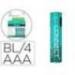 PILA Q-CONNECT AAA RECARGABLE POR USB-C BLISTER DE 4 UNIDADES