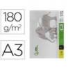 CARTULINA LIDERPAPEL A3 180G/M2 BLANCO PAQUETE DE 25+5 HOJAS EN CARPETA DOSSIER TRANSPARENTE CON CIERRE