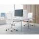 SILLA Q-CONNECT OFICINA ALBA MALLA BASE METALICA ALT MAX 1110 ANC 610 PROF 580 RUEDAS PREMIUM COLOR BLANCO