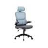 SILLA Q-CONNECT DIRECCION SORRENTO MALLA BASE METALICA ALT MAX 1320 ANC 650 PROF 600 MM RUEDAS PREMIUM AZUL GRIS