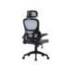 SILLA Q-CONNECT DIRECCION SORRENTO MALLA BASE METALICA ALT MAX 1320 ANC 650 PROF 600 MM RUEDAS PREMIUM AZUL GRIS