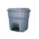 PAPELERA CONTENEDOR Q-CONNECT PLASTICO CON TAPA Y PEDAL 30 LITROS GRIS 395X395X420 MM