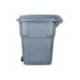 PAPELERA CONTENEDOR Q-CONNECT PLASTICO CON TAPA Y PEDAL 30 LITROS GRIS 395X395X420 MM