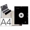 Carpeta Liderpapel Antartik Clasificadora Folio 12 departamentos Cartón forrado color Negro