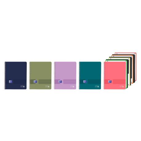 CUADERNO ESPIRAL OXFORD EUROPEANBOOK 4 LIVE&GO TAPA PLASTICO DIN A4+ 120 HOJAS HORIZONTAL CON SEPARADORES