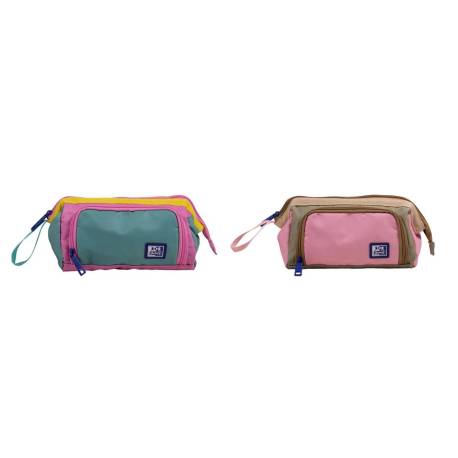ESTUCHE PORTATODO OXFORD GRAN CAPACIDAD KANGOO COLOR BLOCK 100X130X220 MM