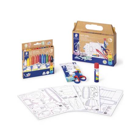 SET DE DIBUJO STAEDTLER NORIS JUMBO MIXTO FIGURAS DE PAPEL 18 PIEZAS