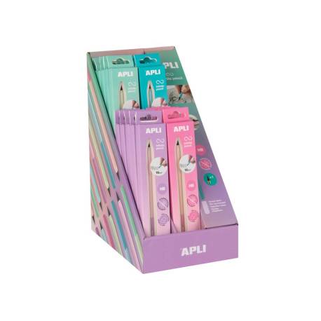 LAPIZ INFINITO APLI NORDIK HB EXPOSITOR DE 20 UNIDADES COLORES SURTIDOS