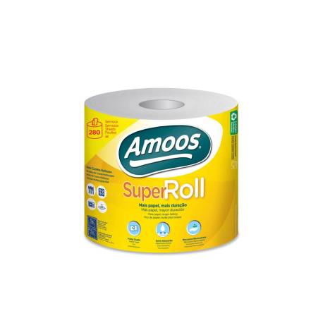 PAPEL MULTIUSO AMOOS SUPER ROLL 2 CAPAS SUPER ABSORVENTE COLOR BLANCO ROLLO DE 70 M