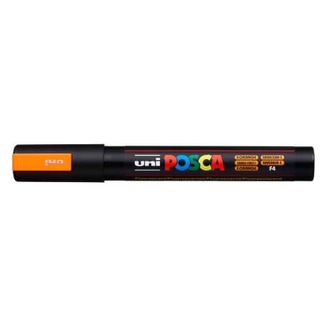ROTULADOR UNI POSCA PC-5M MARCADOR DE PINTURA PUNTA CONICA 1,8-2,5 MM NARANJA FLUOR
