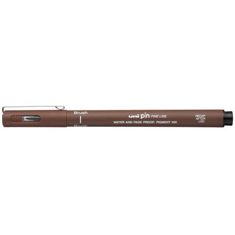 ROTULADOR UNIBALL PIN BR-200 PUNTA DE PINCEL FINO SEPIA