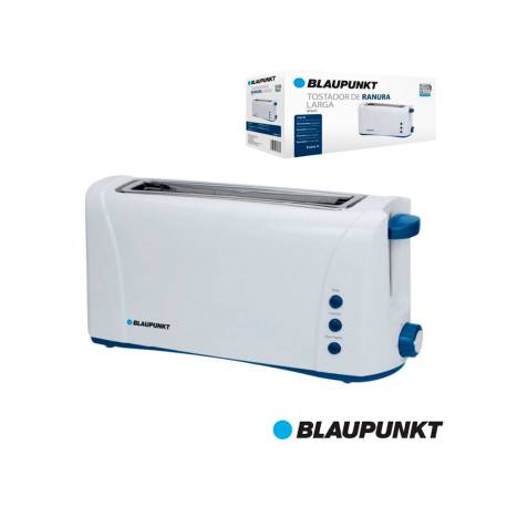 TOSTADOR BLAUPUNKT BOCA ANCHA 220V-1000W TERMOSTATO 6 NIVELES BOTON PARADA COLOR BLANCO