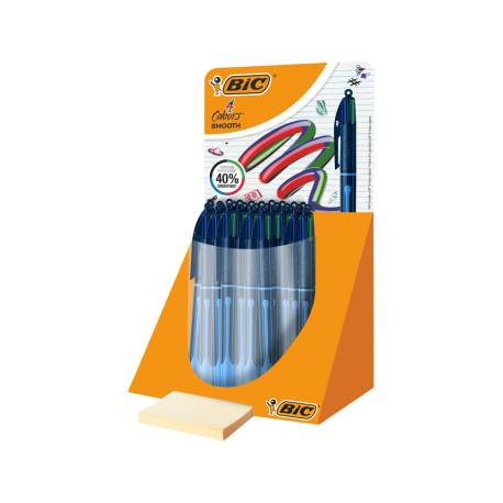 BOLIGRAFO BIC CUATRO COLORES SMOOTH DROP COLOR AZUL