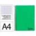 CUADERNO ESPIRAL LIDERPAPEL A4 WONDER TAPA PLASTICO 80H 90GR CUADRO 4MM CON MARGEN COLOR VERDE OSCURO