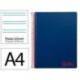 CUADERNO ESPIRAL LIDERPAPEL A4 WONDER TAPA PLASTICO 80H 90GR PAUTA ESTRECHA 2,5MM CON MARGEN COLOR AZUL MARINO