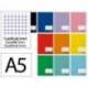 LIBRETA LIDERPAPEL SMART A5 PLUS 48 HOJAS 75G/M2 CUADRO 5MM CON MARGEN COLORES SURTIDO