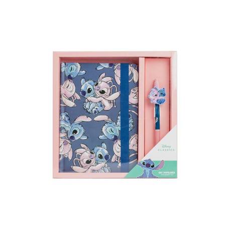 SET DE PAPELERIA BOLIGRAFO STITCH 2 PIEZAS