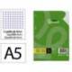 RECAMBIO LIDERPAPEL DIN A5 100 HOJAS 75 GR CUADRO 4MM CON MARGEN 6 TALADROS